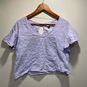 Cropped Light Purple Blouse top